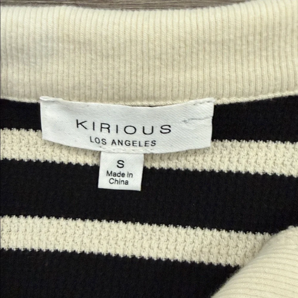 Striped Black & White Knit Wrap Skirt - Women's